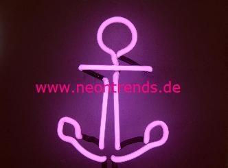 ANKER Neonleuchte anchor Neon sign  Neonreklame Reklame retro cult Werbung neu