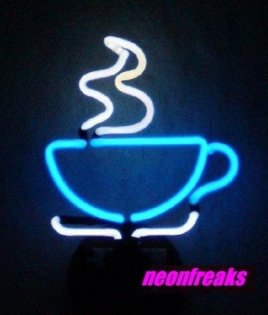 Kaffee Tasse Cafe cup Neon sign light Tables Tee Neonleuchte ret