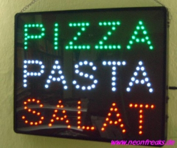 LED PIZZA PASTA SALAT Schild