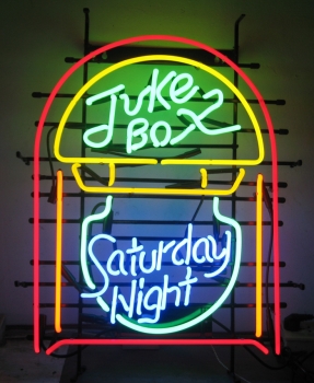 Neonreklame Jukebox Musik Leuchtreklame retro cult neon sign