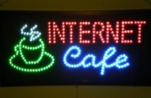 Internet Cafe LED-Schild