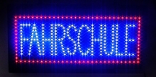 FAHRSCHULE LED Schild sign LEDS Leuchtreklame news