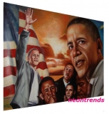 orig. Ölgemälde Barack Obama US Präsident "the Change" Gemälde