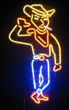 Las Vegas Cowboy Neonreklame Neonwerbung neon signs