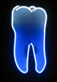 Zahn Tooth Neonschild blue neon signs Zahnarzt