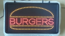 BURGERS LED signs Bord Panels news Food LEDs Schild news