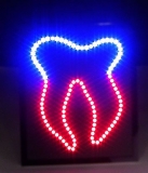 Led Schild Zahn Tooth sign LEDs Bord Panel Leuchtreklame news