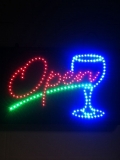 OPEN Barglas LED Bord LEDS Schild Panel signs Leuchtreklame