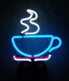Tee Tasse tae time cup Neon sign light Tables Neonleuchte retro