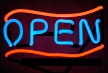 Open II neon signs Neonleuchte Neonreklame Neonschild news