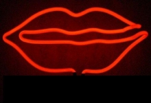 Lippen Mund Neonleuchte neon sign Neonreklame news