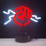 POWER HAND Neonleuchte FAUST Neonlampe Neon sign Neonschild Tabl