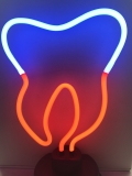 Zahn Tooth Neonleuchte  Neonreklame red blue Neon sign signs new