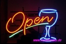 Open Bar Glas Neonreklame Leuchtreklame neon signs neu