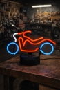 Motorrad Motorbike Neonleuchte Neonreklame neon sign Schild